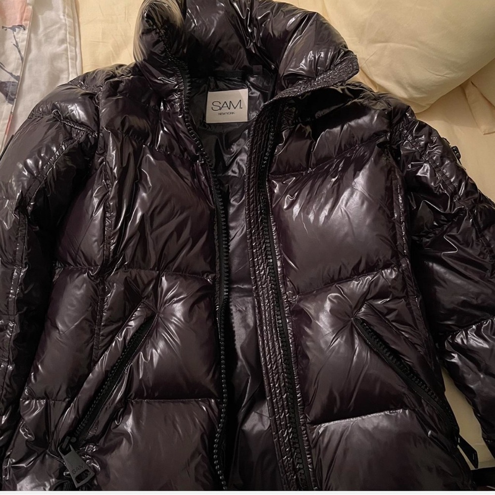 SAM. Women's Shiny charcoal Puffer Jacket